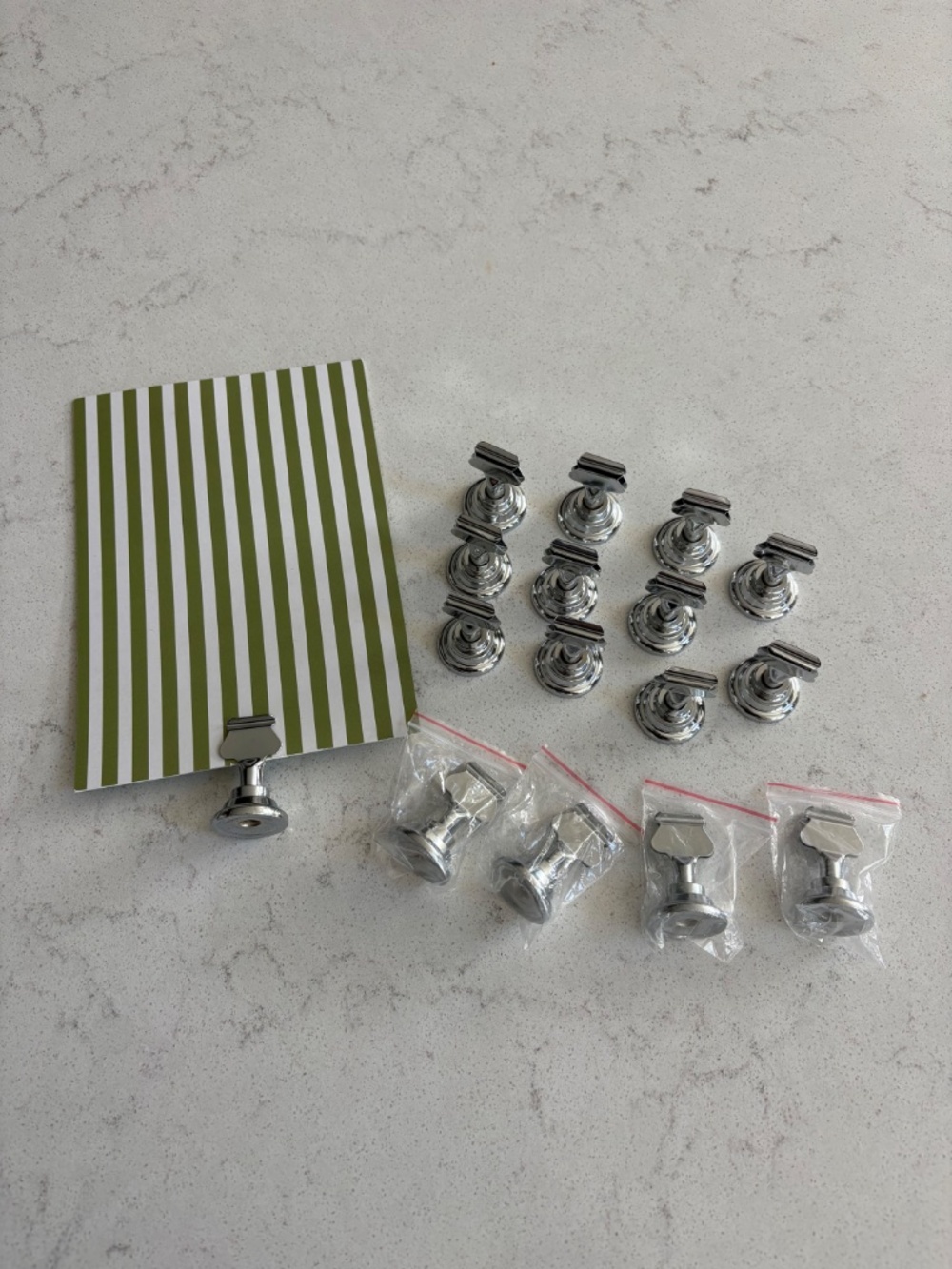Silver Wedding Place Card Holders